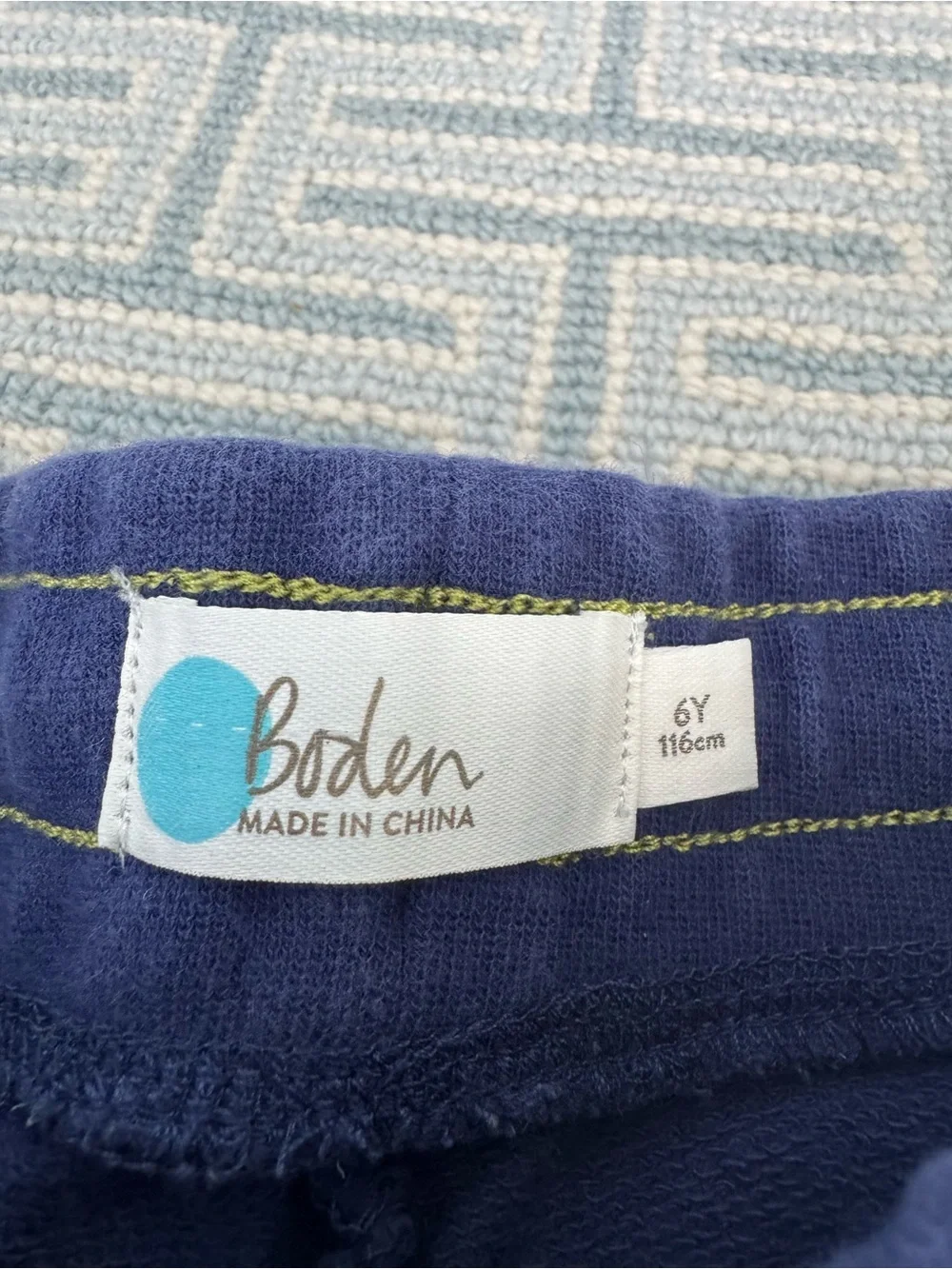 Mini Boden Kids Navy Blue Knit Pull-On Sweat Pants